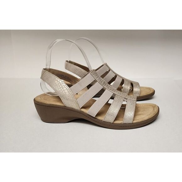 East 5th EF INDIA SLINGBACK SNAKESKIN SANDALS SIZE 10M - Picture 1 of 7